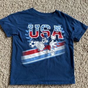 Disney Kids Blue USA Mickey Mouse T-Shirt for Boys